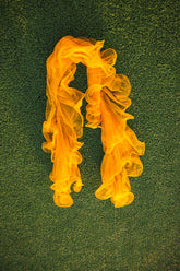 yellow frill dupatta